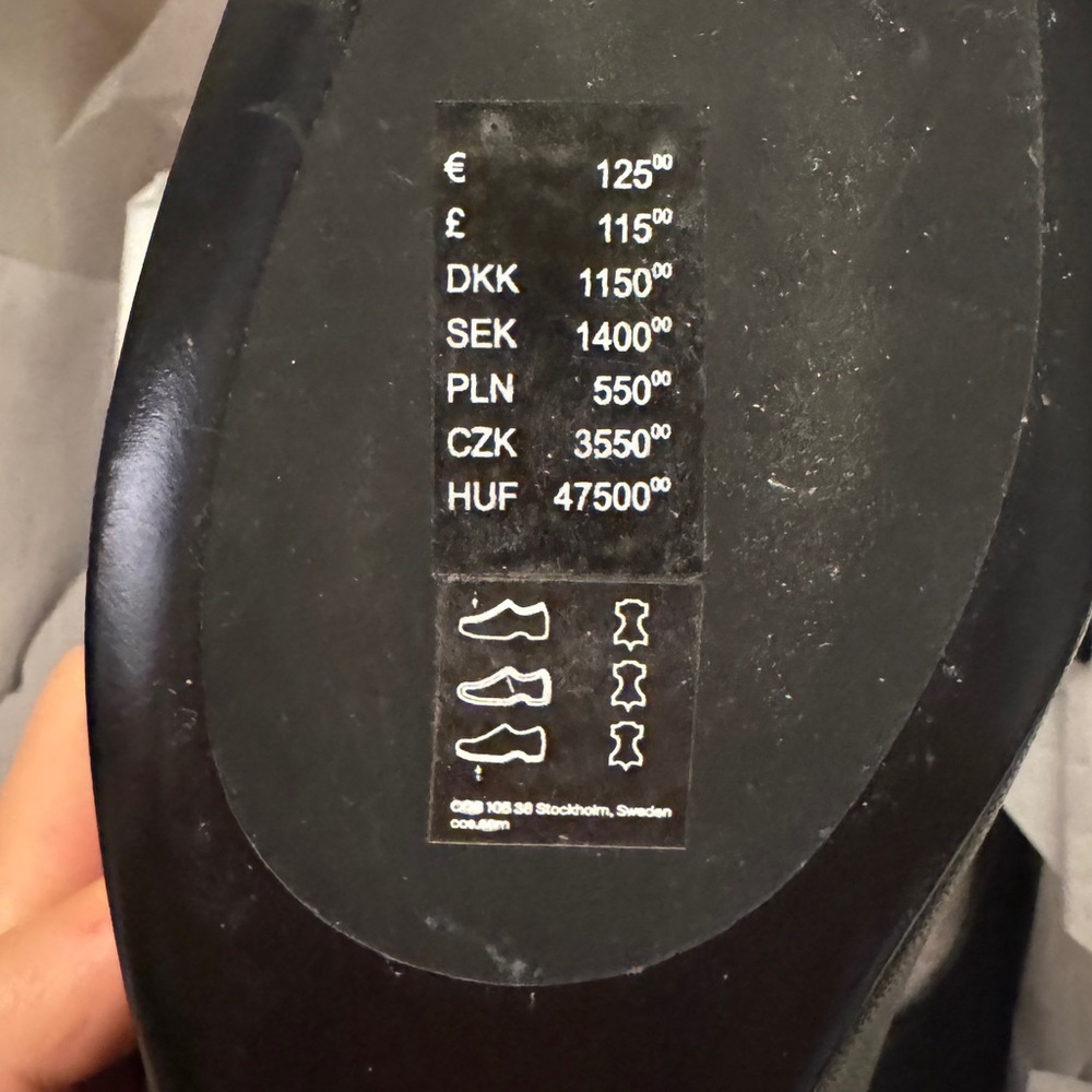 COS PLEATED LEATHER MARY-JANE BALLET FLATS - Picture 7 of 7